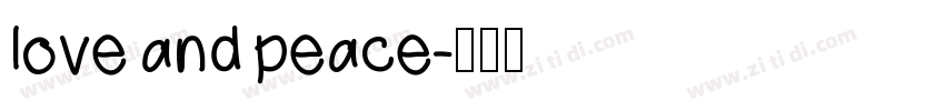 love and peace字体转换